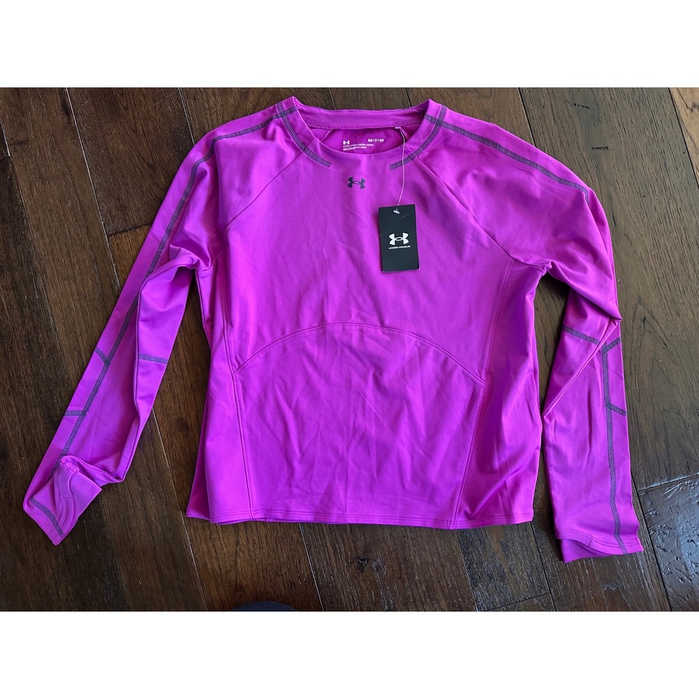 Under Armour Womens Magenta Purple Long Sleeve Active Top 1373970 Small NWT